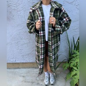 Green Plaid Coat